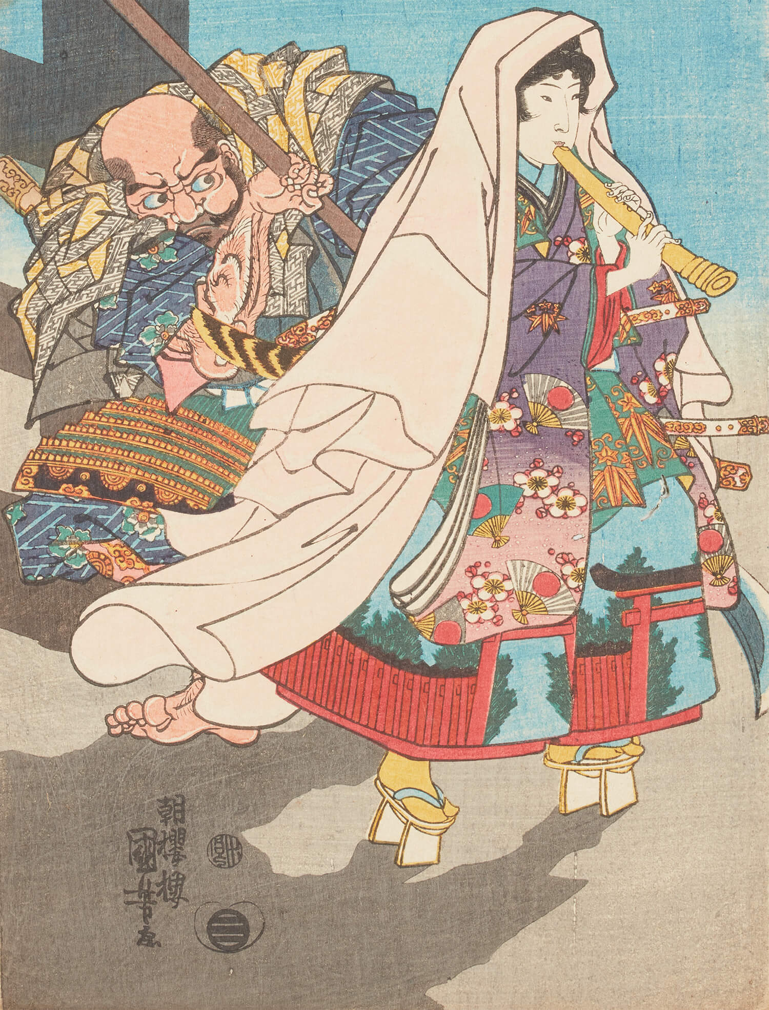 歌川国芳 作 「武勇准源氏 夕顔」（武者絵）／ホームメイト