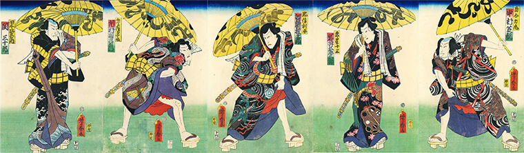 歌川芳春 作 「青砥稿花紅彩画 白浪五人男」／ホームメイト