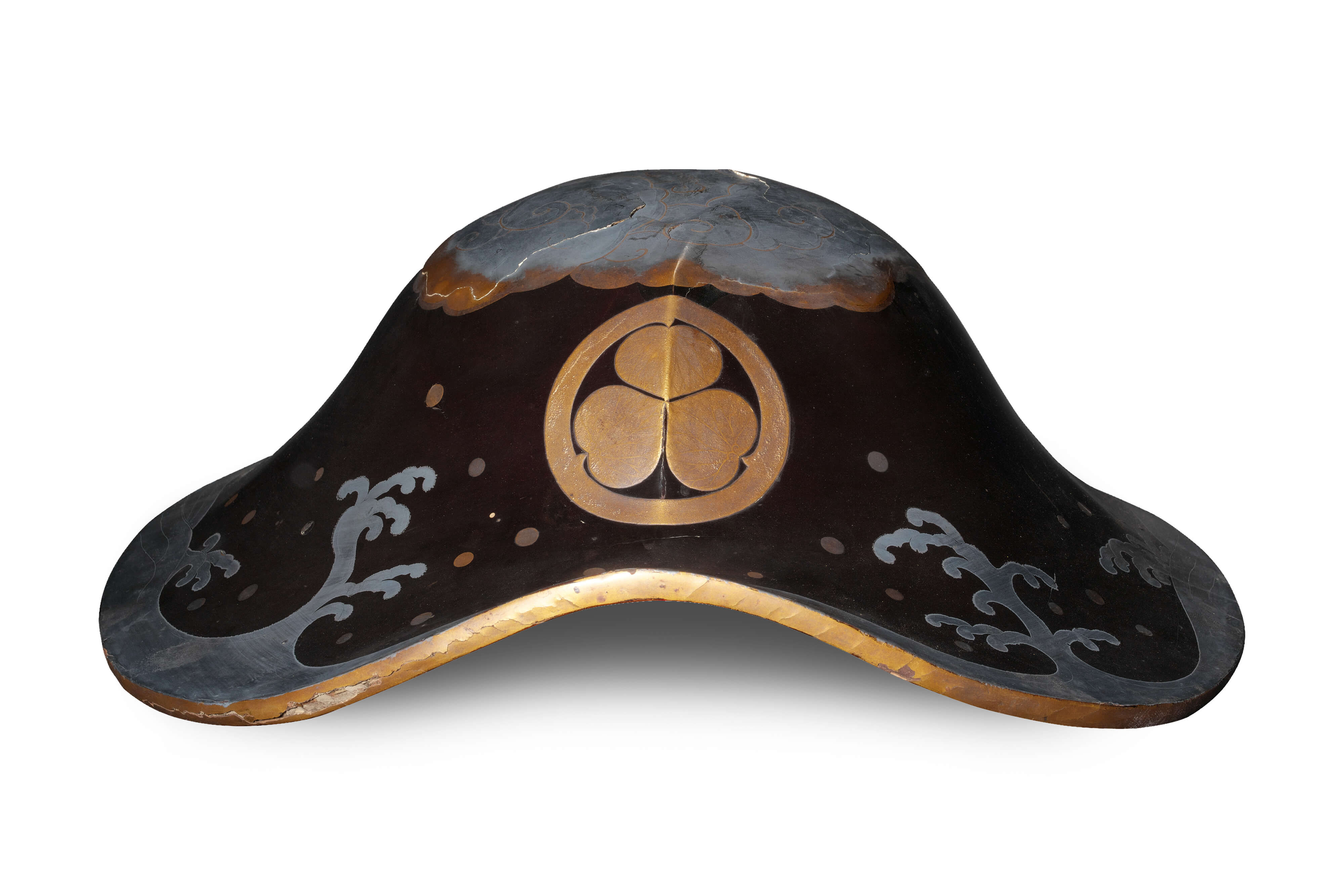 破格】徳川家家紋(三つ葉葵)重ね皿5枚 和骨董 名物歴史物 江戸時代家康