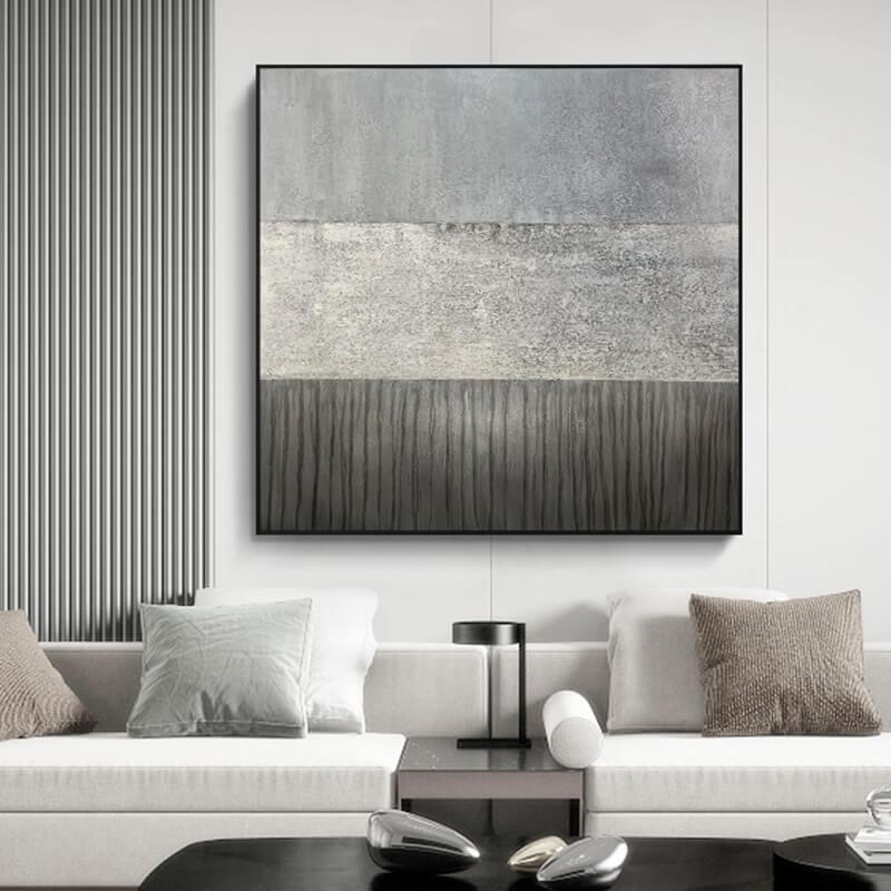 ACCROSS - モノトーン調のクールな油絵の壁掛けアート – TOWARDS (トーズ）