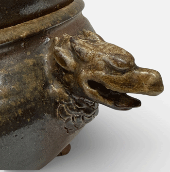 備前焼 藤原陶臣獅子香炉置物ー豊池美術店