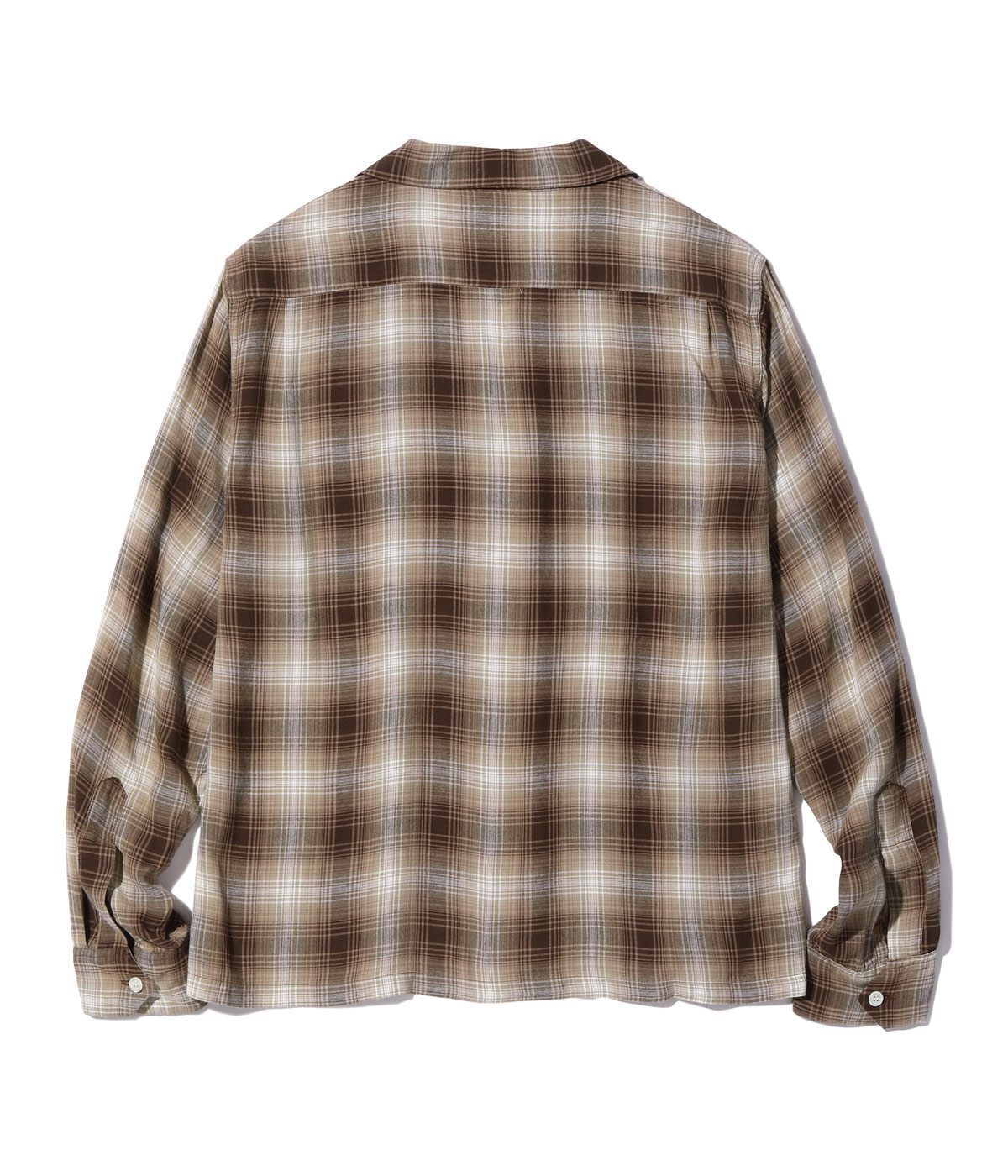 Lot No. SC29263 / RAYON OMBRE CHECK OPEN SHIRT - SUGAR CANE