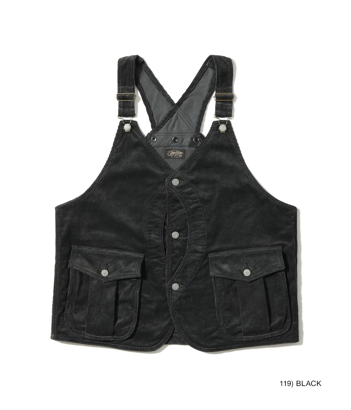 Lot No. SC15649 / PIGMENT DYED 9W CORDUROY ADJUSTABLE HUNTING VEST