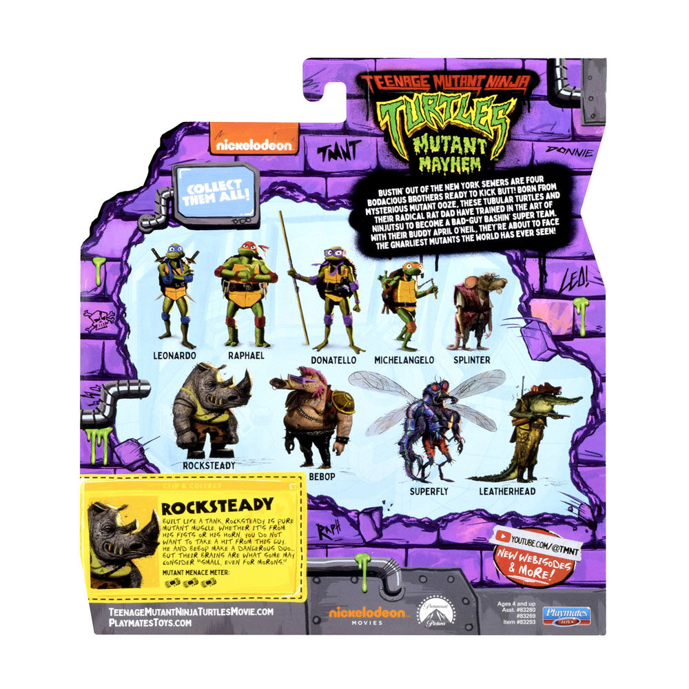 Teenage Mutant Ninja Turtles: Mutant Mayhem Rocksteady Basic