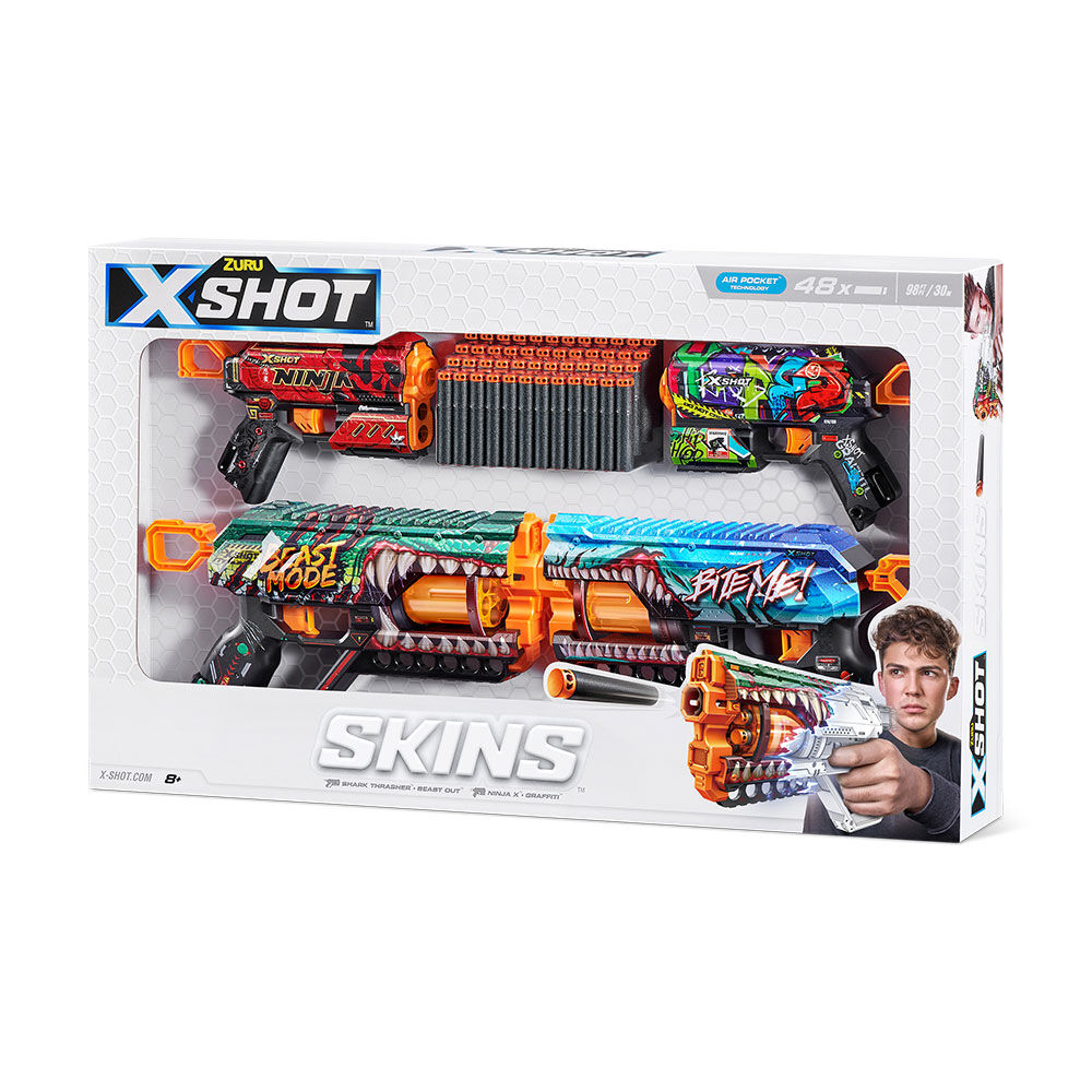 X-Shot Skins Double Griefer Double Flux Blaster Combo Pack (48