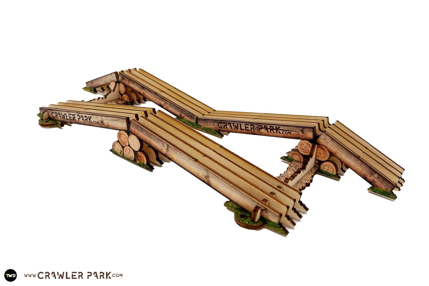 Axes Crossing obstacle for 1/24 1/18 RC Crawler park circuit