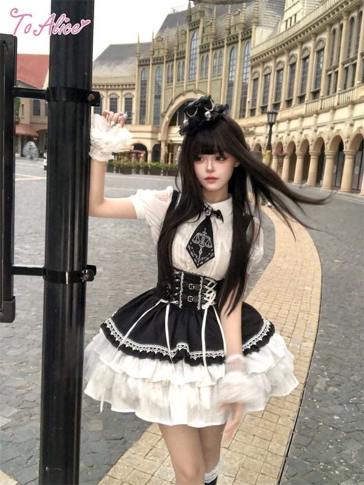 BlackShamrock】F206バットガールコルセット風スカート - To Alice