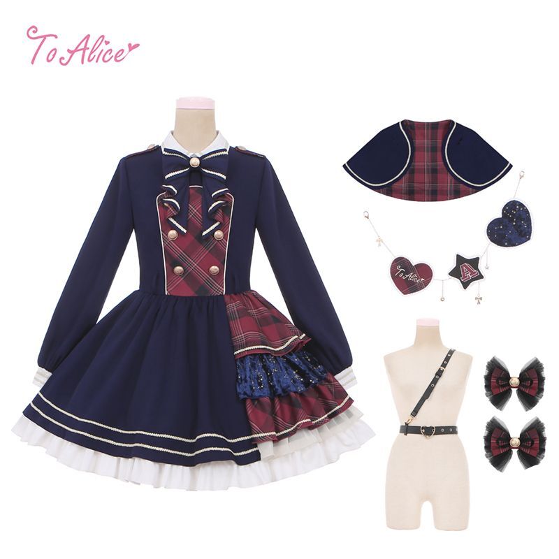 ToAlice シャイニーアイドルフルセット（ホワイト+ブルーチェック