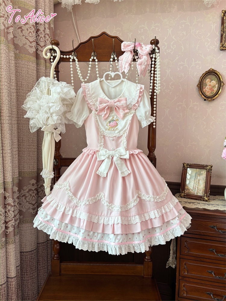 ToAlice】L1607 Strawberry cake ジャンパースカート - To Alice