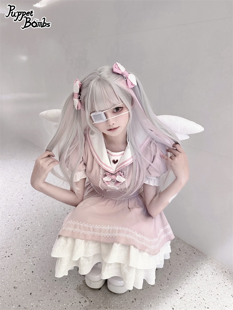 PuppetBombs】Q156 天使のティアードセーラーワンピース【50%OFF