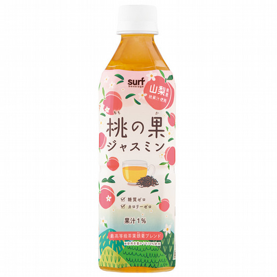 北野エース］サーフビバレッジ 桃の果ジャスミン（500ml×24本） - 東武