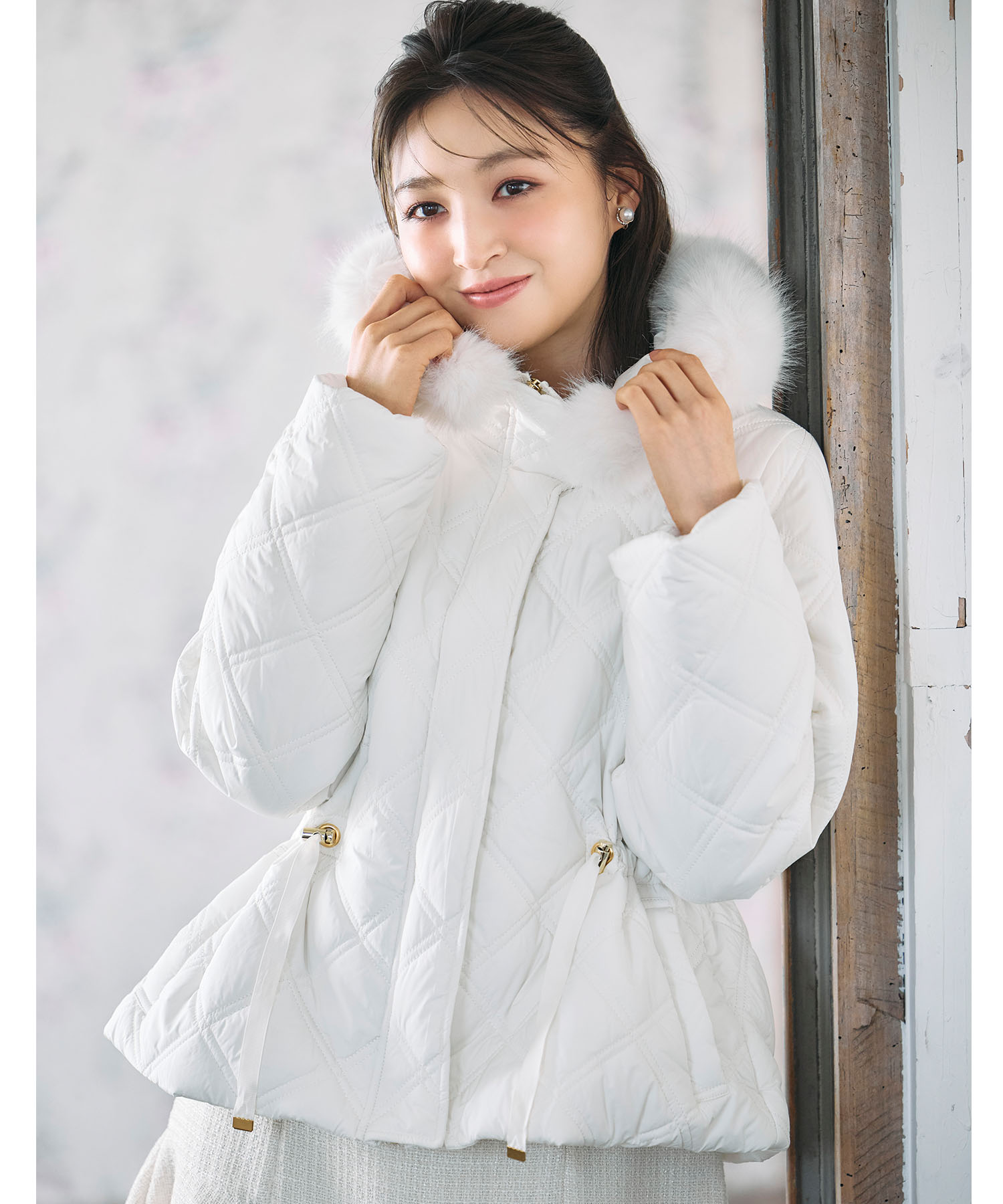 高級感✨LAZO ラムレザージャケット フォックスファー 2way ホワイト