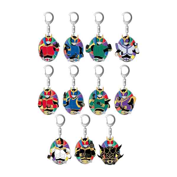 ステンドグラス風メタルキーホルダーコレクション(全11種)【仮面