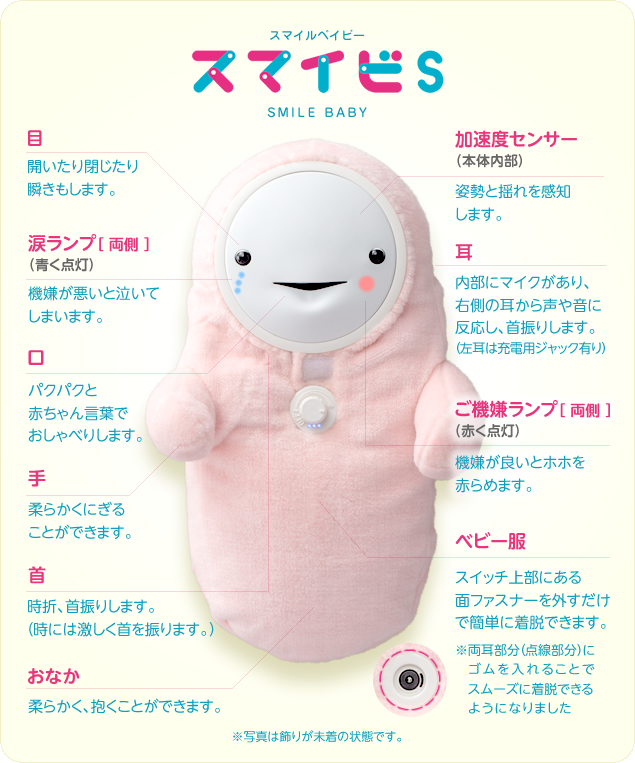 いやし型赤ちゃんロボット『スマイビS』｜株式会社東郷製作所