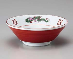 赤巻三ツ竜切立6.3丼(中華食器)|食器通販の陶磁庵