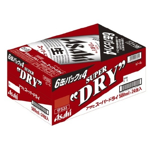 アサヒ スーパードライ 1ケース 【500ml×24缶入】: ネット