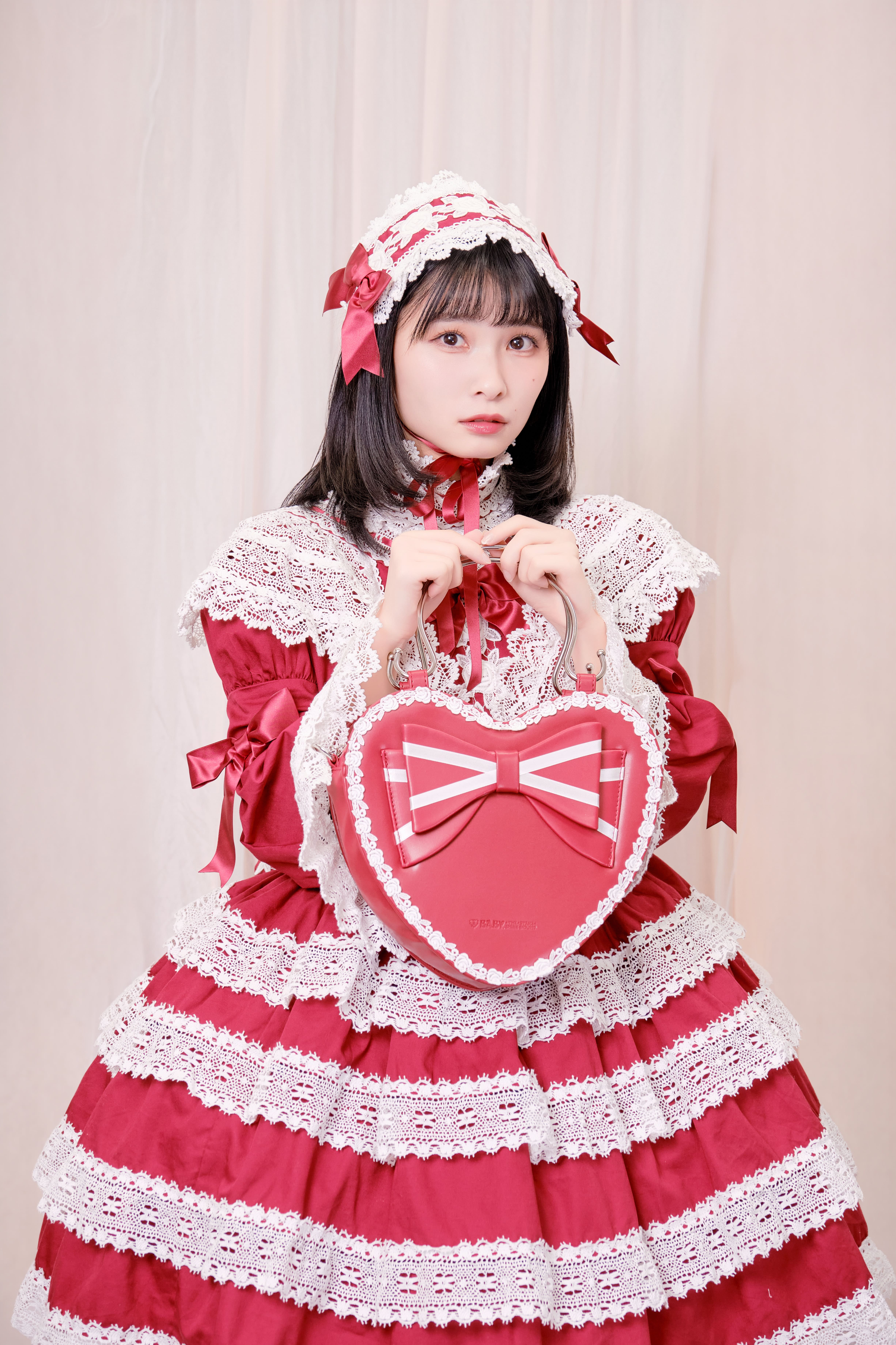 リボンハートBag エンジ｜東京ロリィタ-TOKYO LOLITA｜ロリータ服の