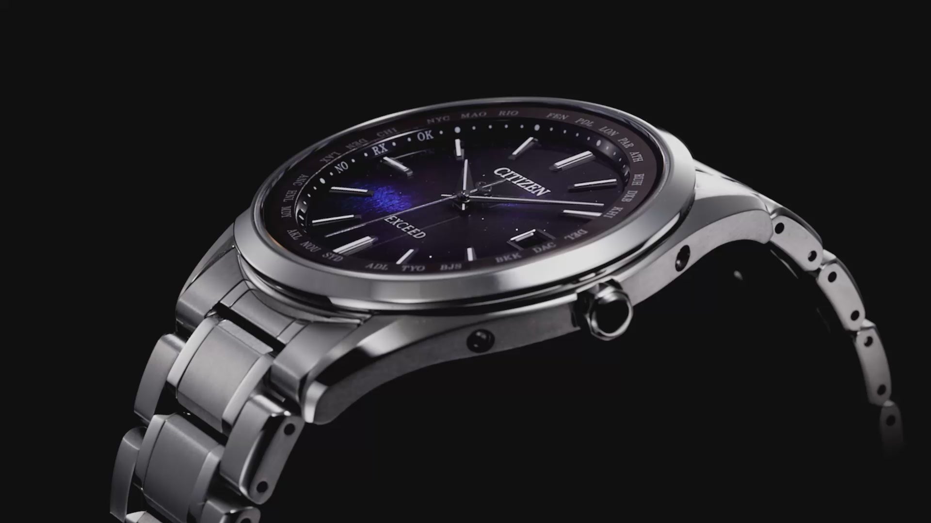 CITIZEN EXCEED UNITE with BLUE CB1150-75L エコ・ドライブ 電波時計