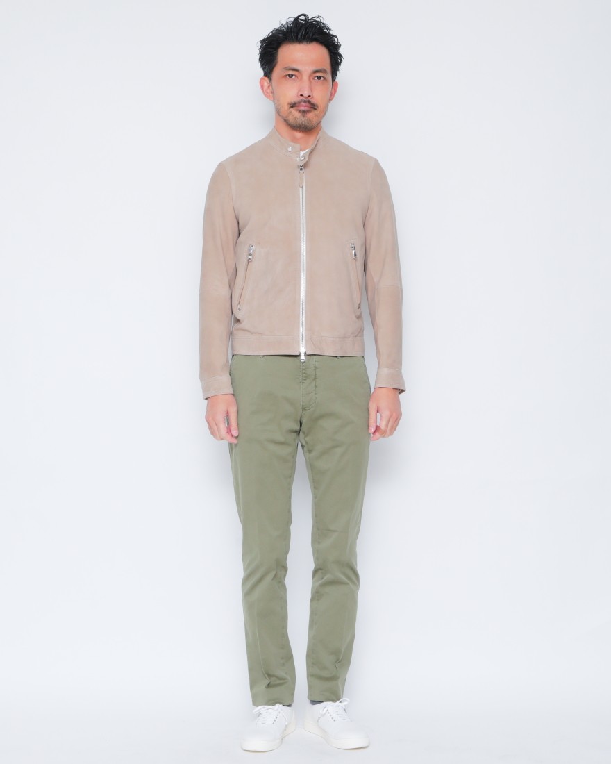 ゴートスエードシングルライダースジャケット【MASSIMO/CAMOSCIO SP05