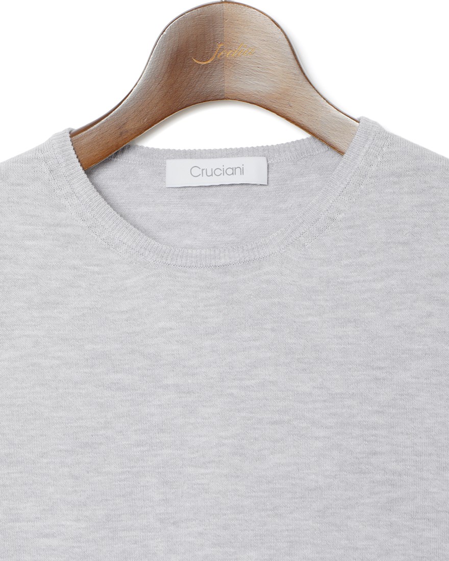27Gコットン クルーネックロングスリーブニット｜Cruciani