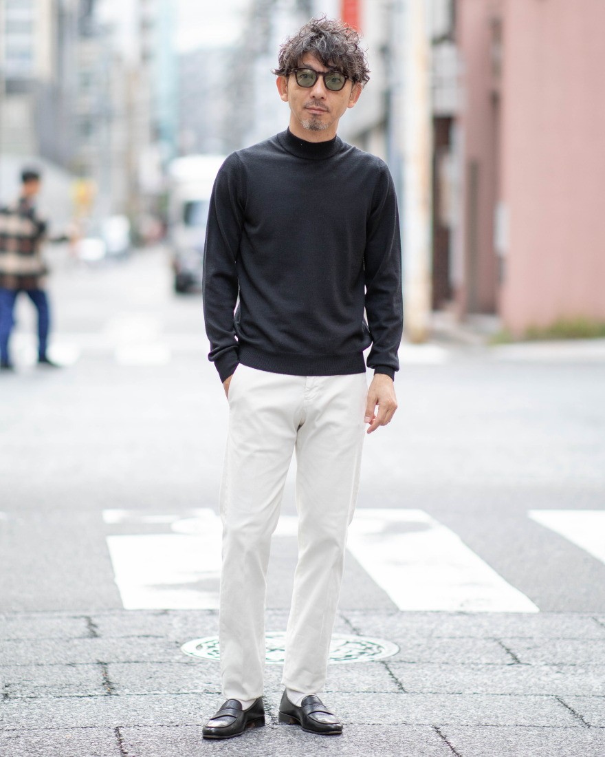 12Gメリノウール モックネックニット｜GRAN SASSO（グランサッソ