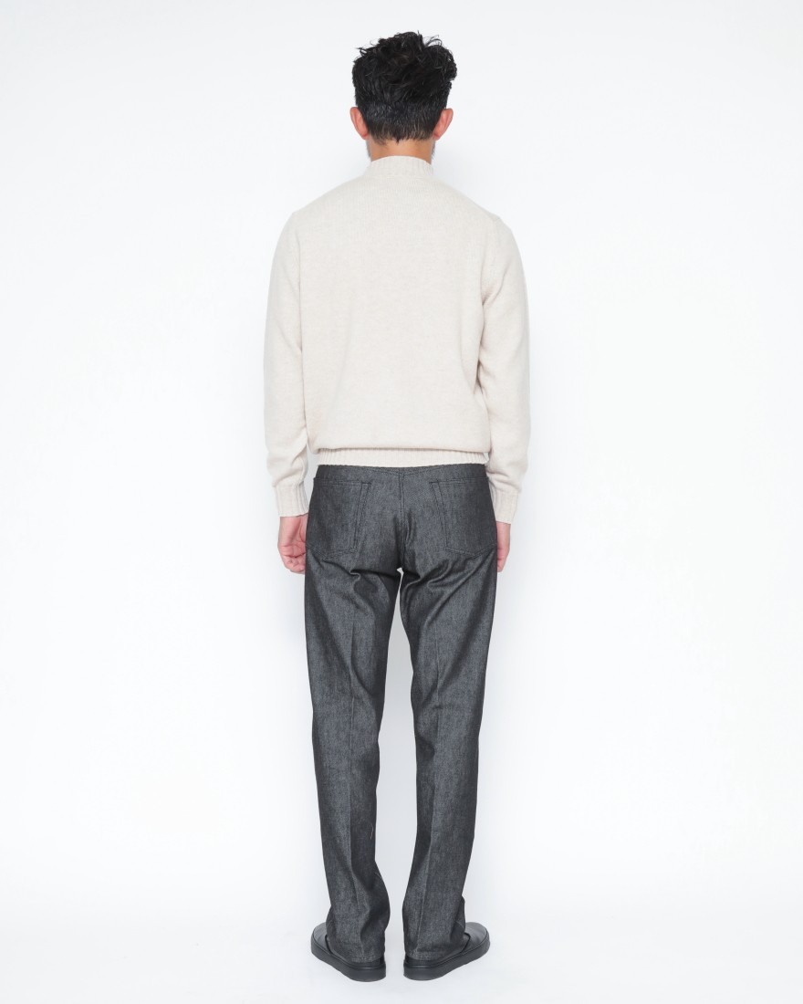 7G カシミヤ混ウール モックネックニット｜FILIPPO DE LAURENTIIS