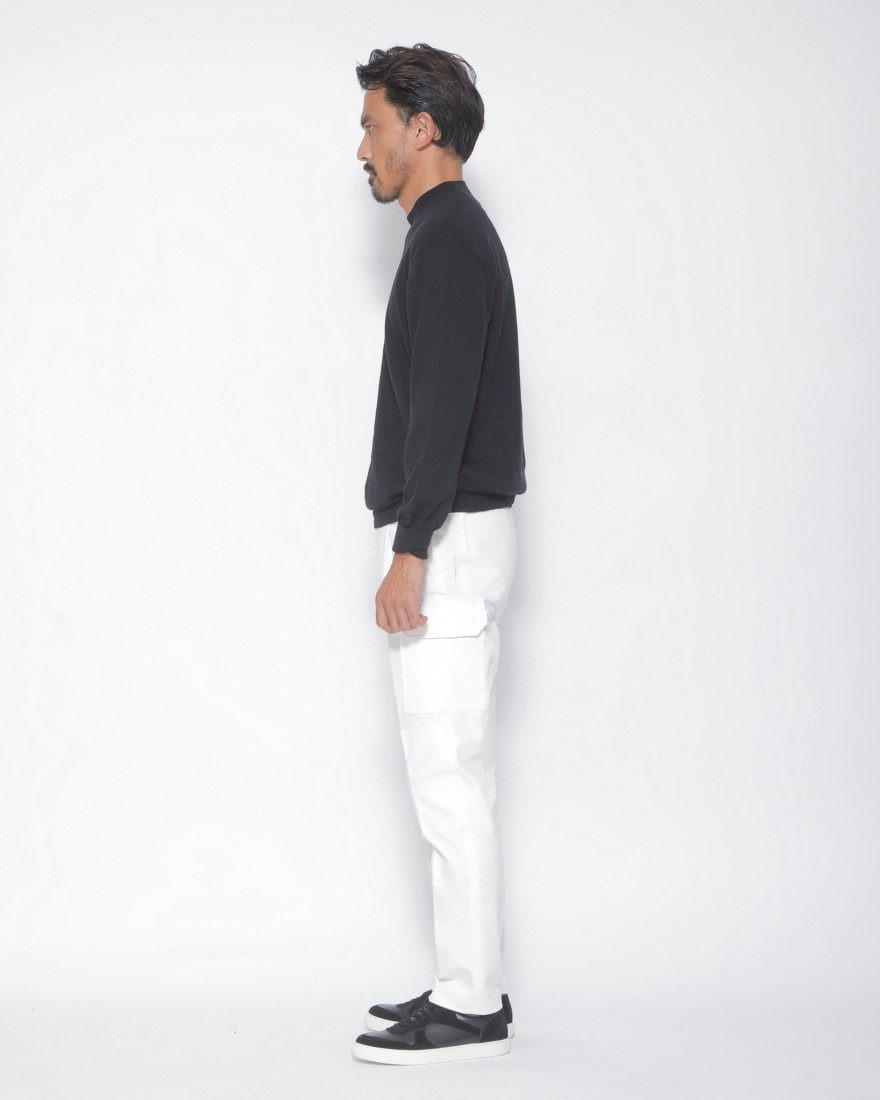 カシミヤ混 モックネックニット｜Rencontrant（レンコントラント