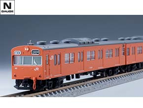JR 103系通勤電車(JR西日本仕様・黒サッシ・オレンジ)基本セット｜製品