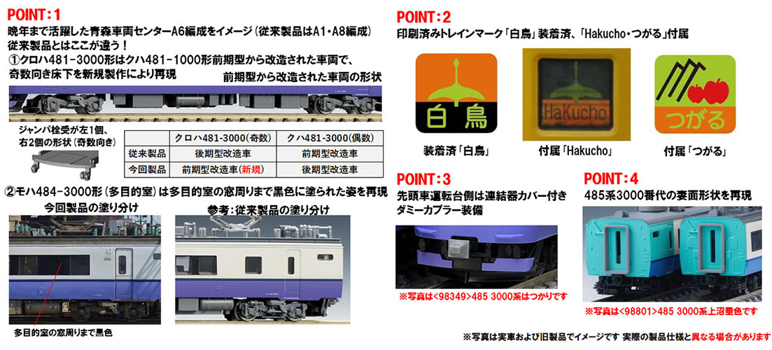 JR 485-3000系特急電車（白鳥）基本セット｜製品情報｜製品検索｜鉄道