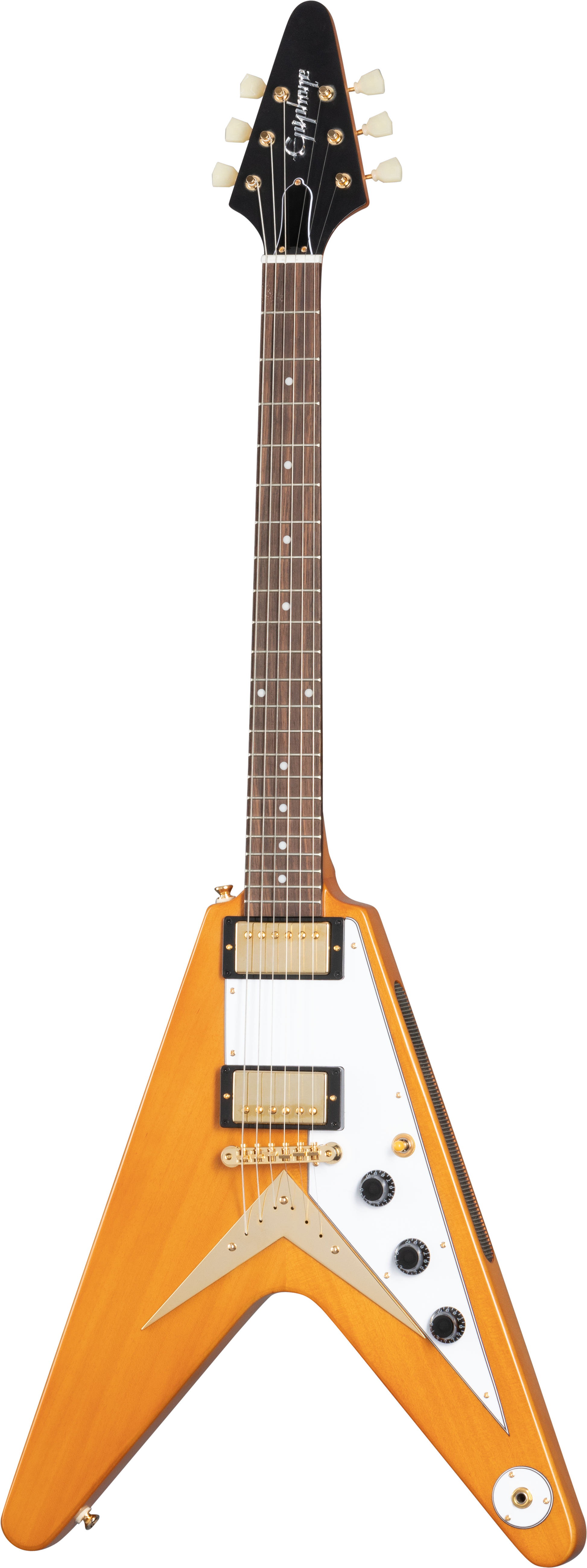 Epiphone 1958 Korina Flying V Aged Natural w/case – Tone Shop Guitars