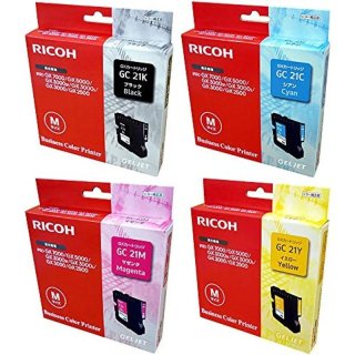 RICOH GC31K/C/M/Y 中容量 Mサイズ 純正インクカートリッジ 4色セット
