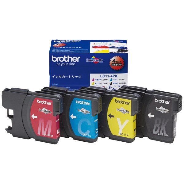 ブラザー LC11-4PK 純正インクカートリッジ □4色パック - トナーマート