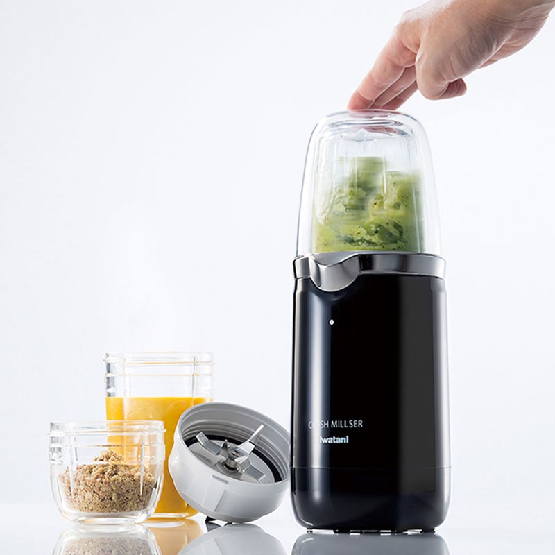 コーヒー豆もOK! イワタニ クラッシュミルサー IFM-CR22G ピアノブラック