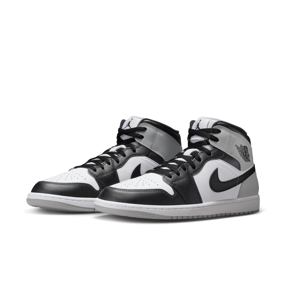 Air Jordan 1 Mid 'White/Black-Light Smoke Grey|DQ8426-101|Top Fashion