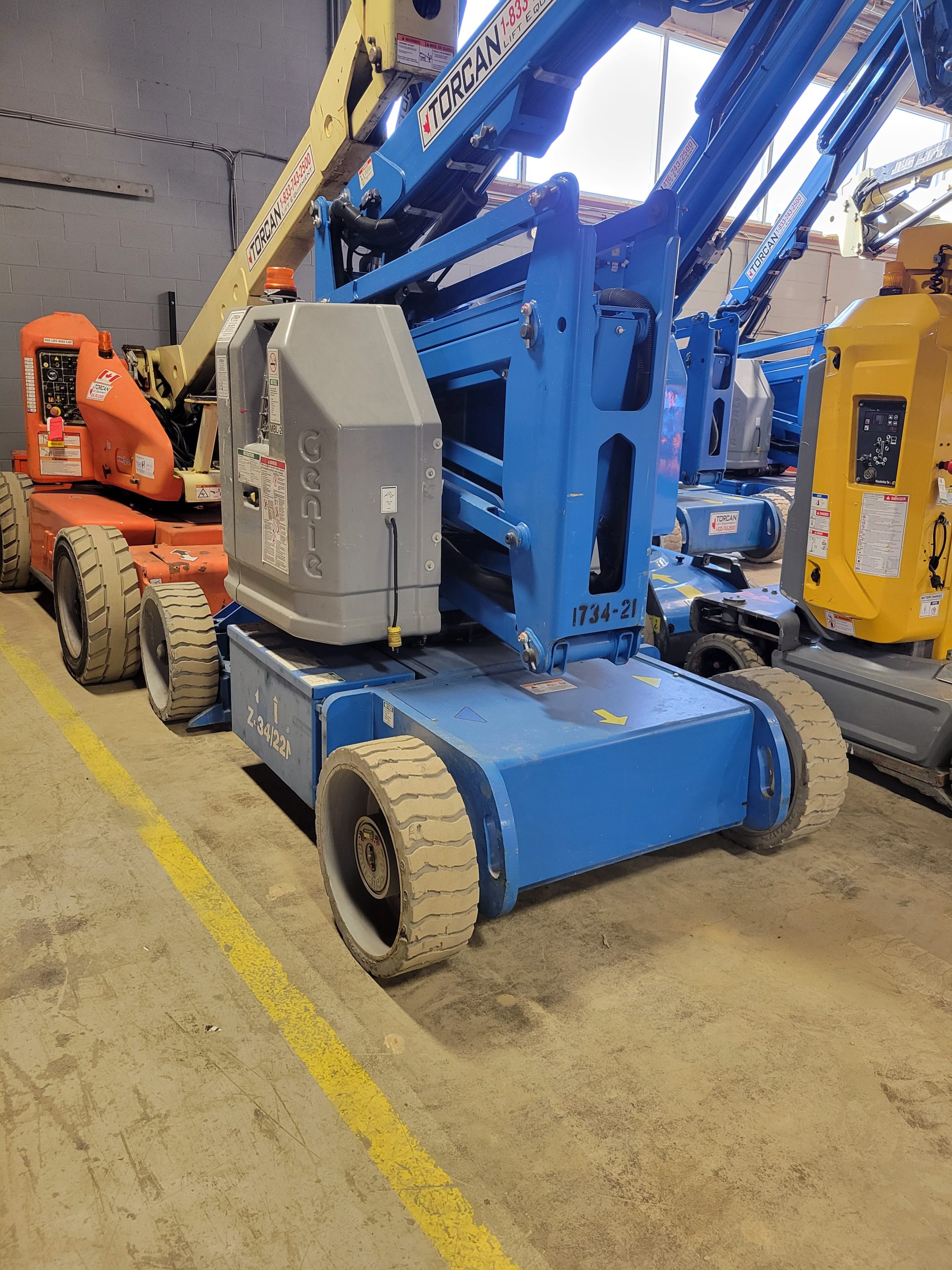 2013 GENIE Z34/22N ELECTRIC BOOM LIFT, 34 FT PLATFORM HEIGHT