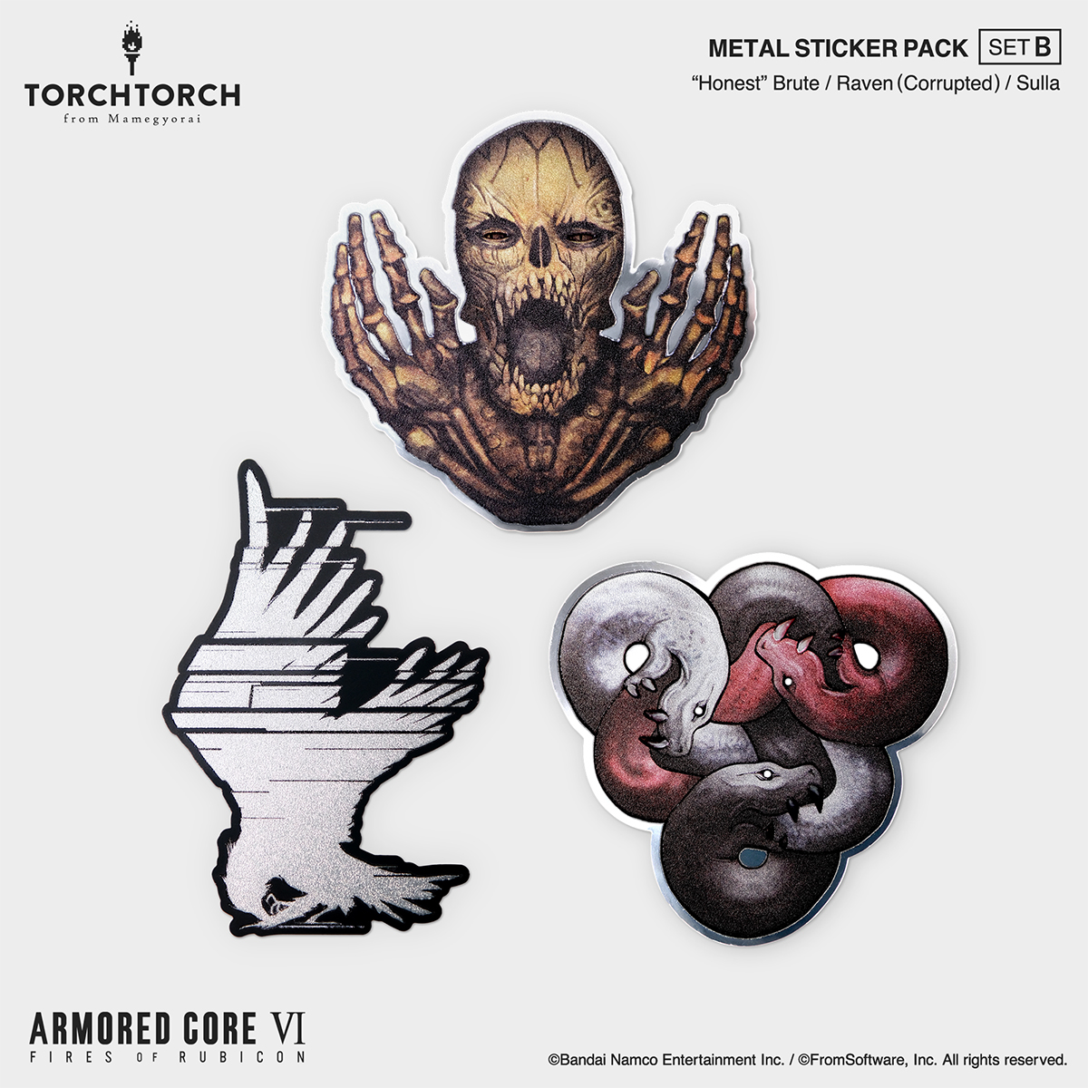 ARMORED CORE VI METAL STICKER PACK (12 Sets / 36 Designs) | TORCH
