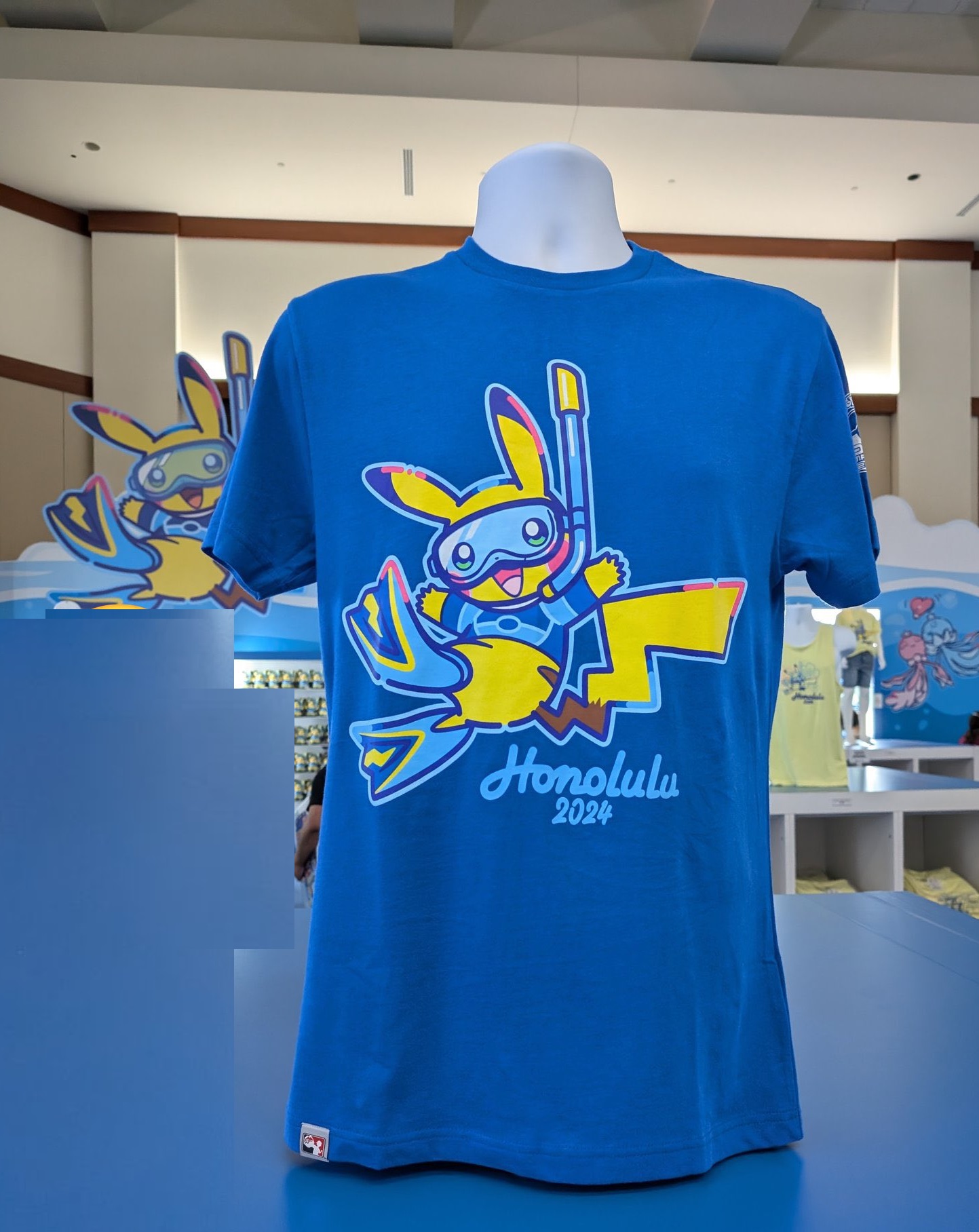WCS2024 ホノルル Tシャツ ピカチュウ青（XS）【2号店でも販売中