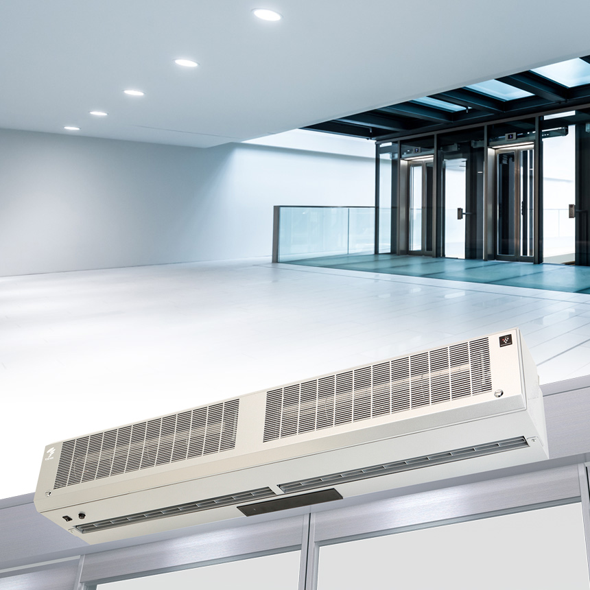 2way エアカーテンボックス自動ドア連動型 ｜ 分煙機、喫煙室、エア