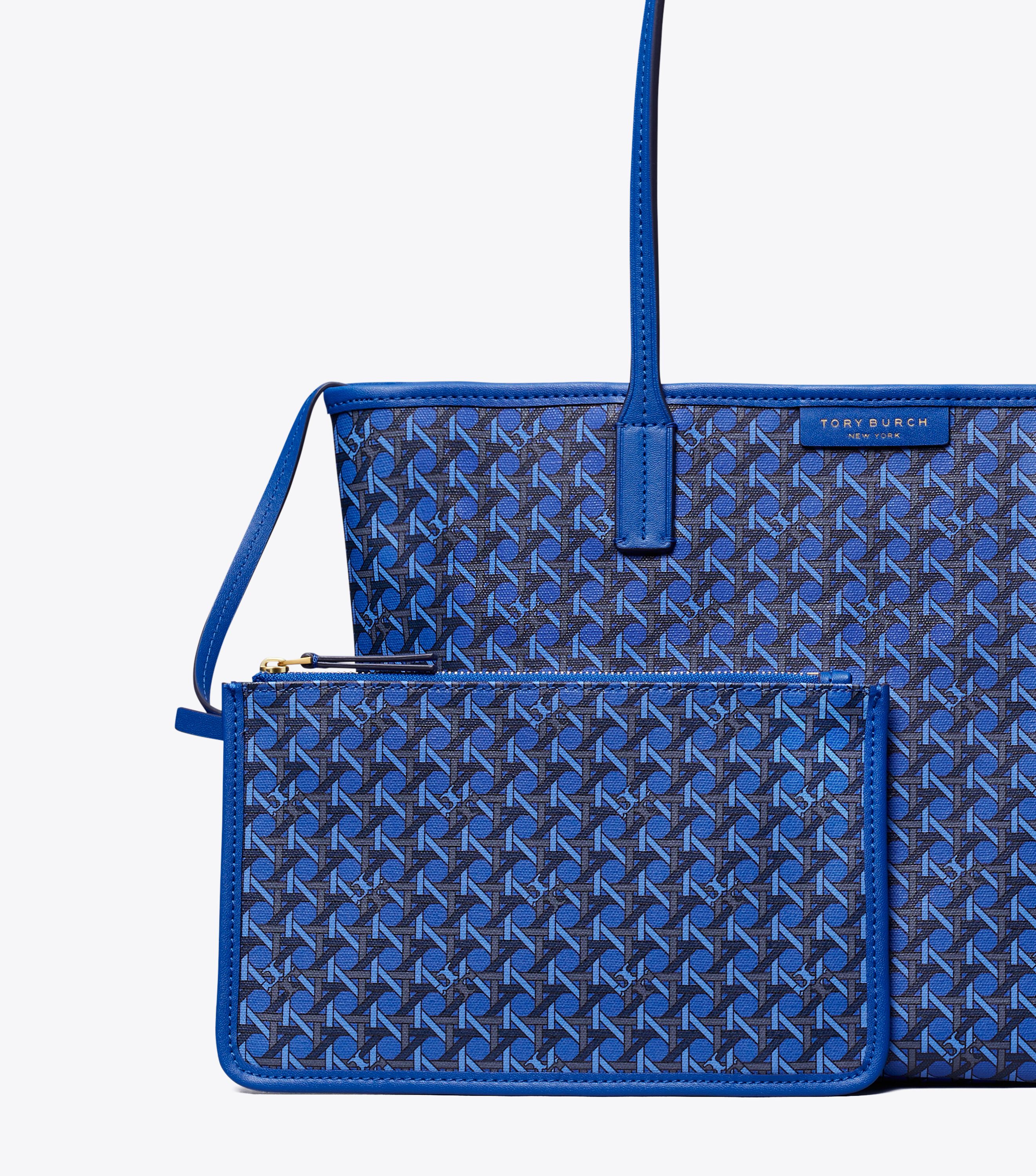 13687 TORY BURCH Ever Ready Small Zip Tote MEDITERRANEAN BLUE |