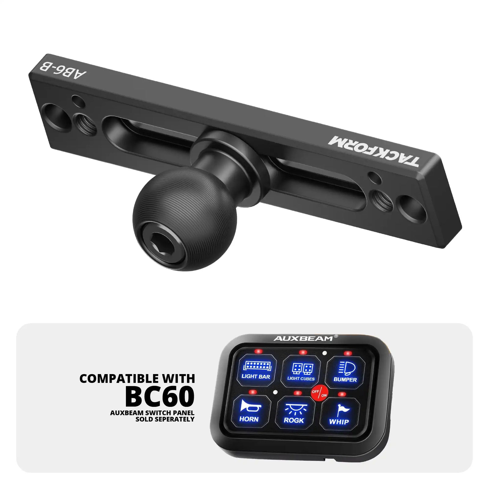 6 Gang Auxbeam Switch Panel Holder | 20mm Metal Ball – Tackform