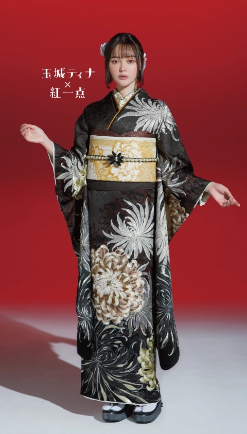 Kami Shibai-story of- ano”の振袖-黒｜成人記念の新作振袖ご紹介 ANO-302