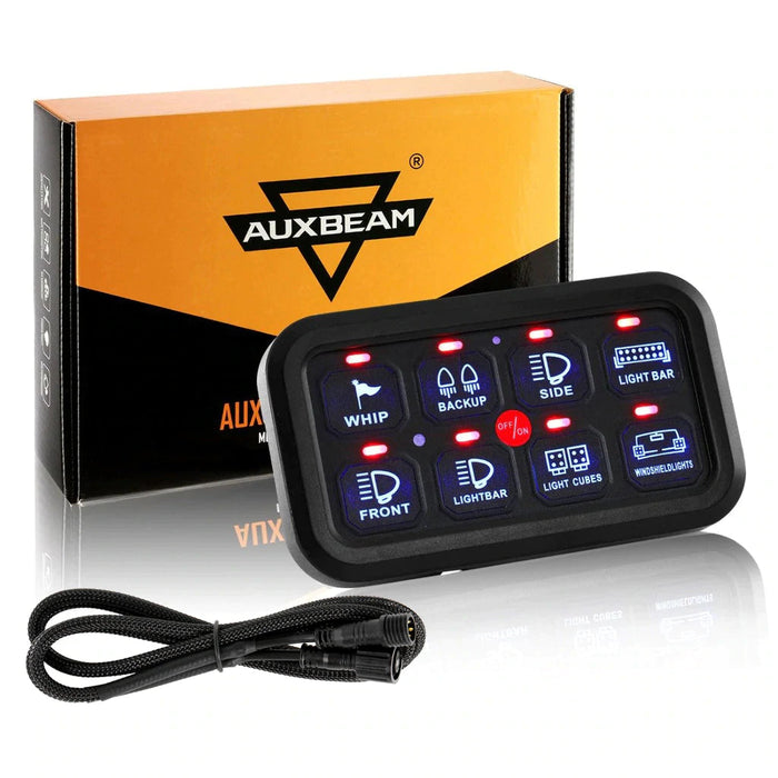Auxbeam 8 Gang LED Switch Panel Kit (One-Sided) — Tacoma Lifestyle
