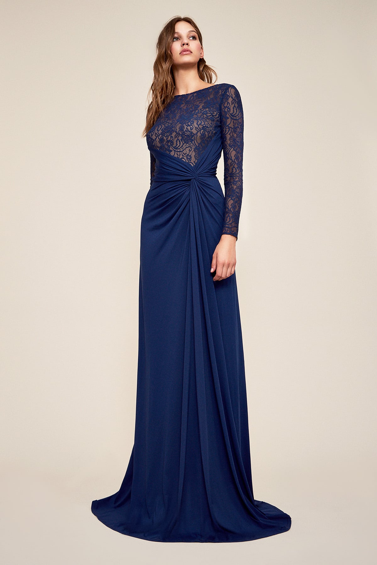Antonina Long-Sleeve Lace Gown