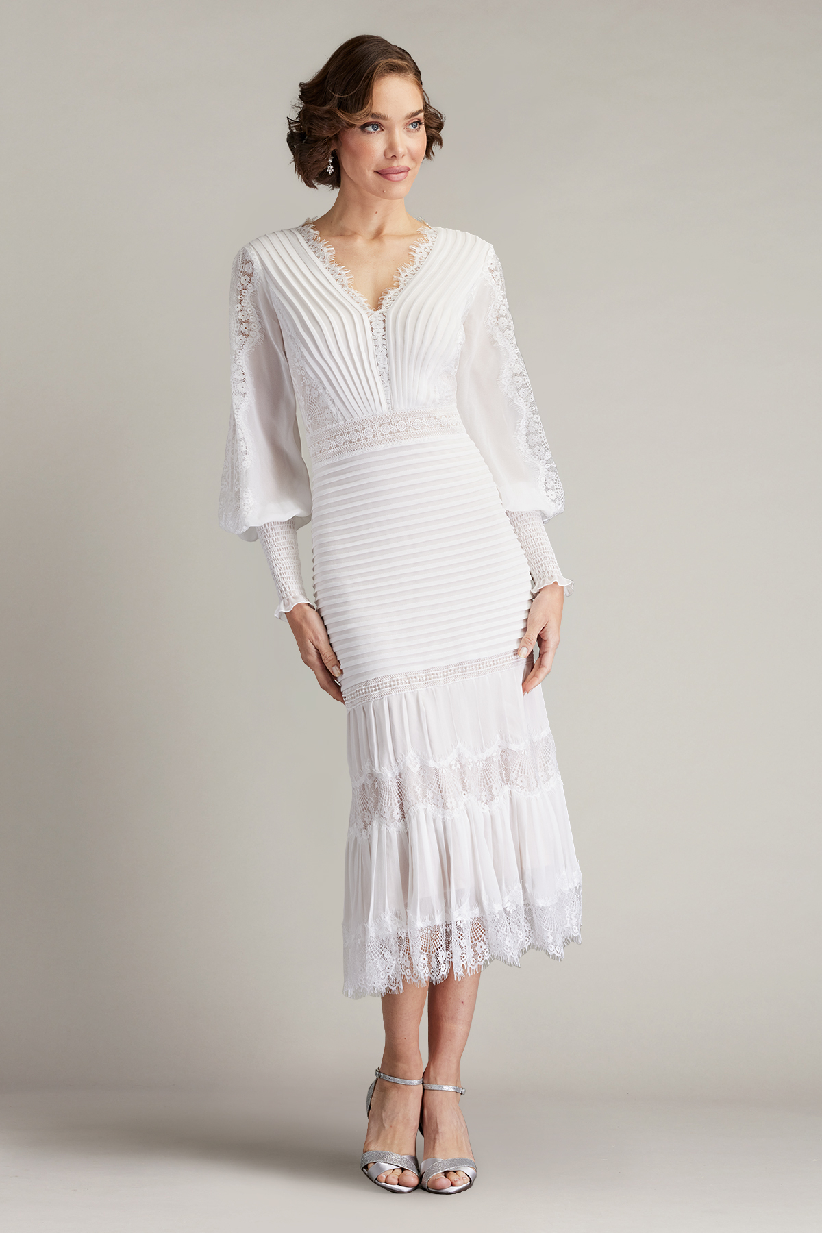 Nyssa Bishop Sleeve Dress | Tadashi Shoji