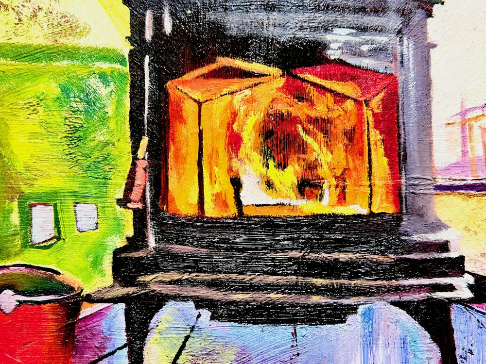 琴引回廊にある暖炉Fireplace in Kotohiki Corridor|深澤雄太Yuta Fukazawa