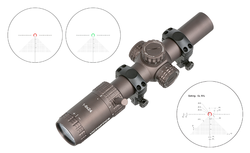 Scope Victoptics S6 1-6x24 - COYOTE FDE [Vector Optics] | Taiwangun