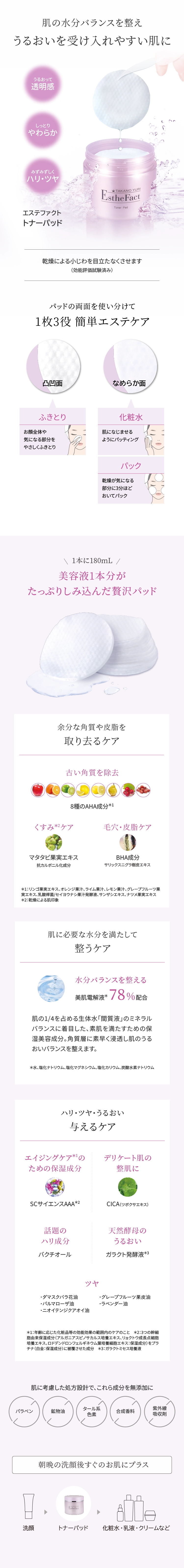 エステファクト トナーパッド: 角質ケア たかの友梨BEAUTY SHOPPING