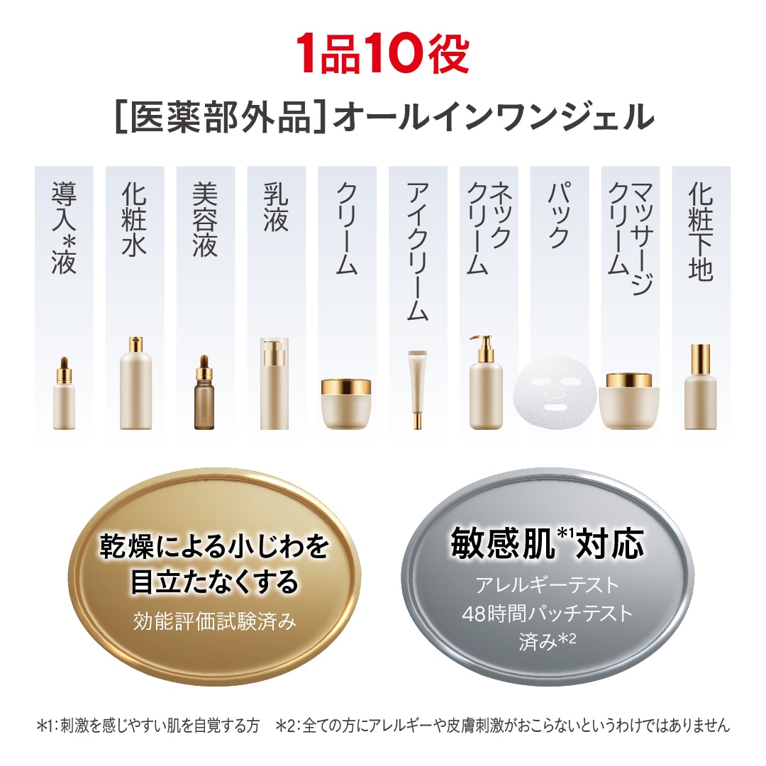 エステファクト リンクルホワイトメディカルジェル: オールインワン