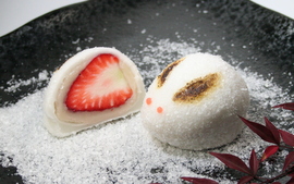 うぐいす餅、特製いちご大福ゆきうさぎの販売を開始しました