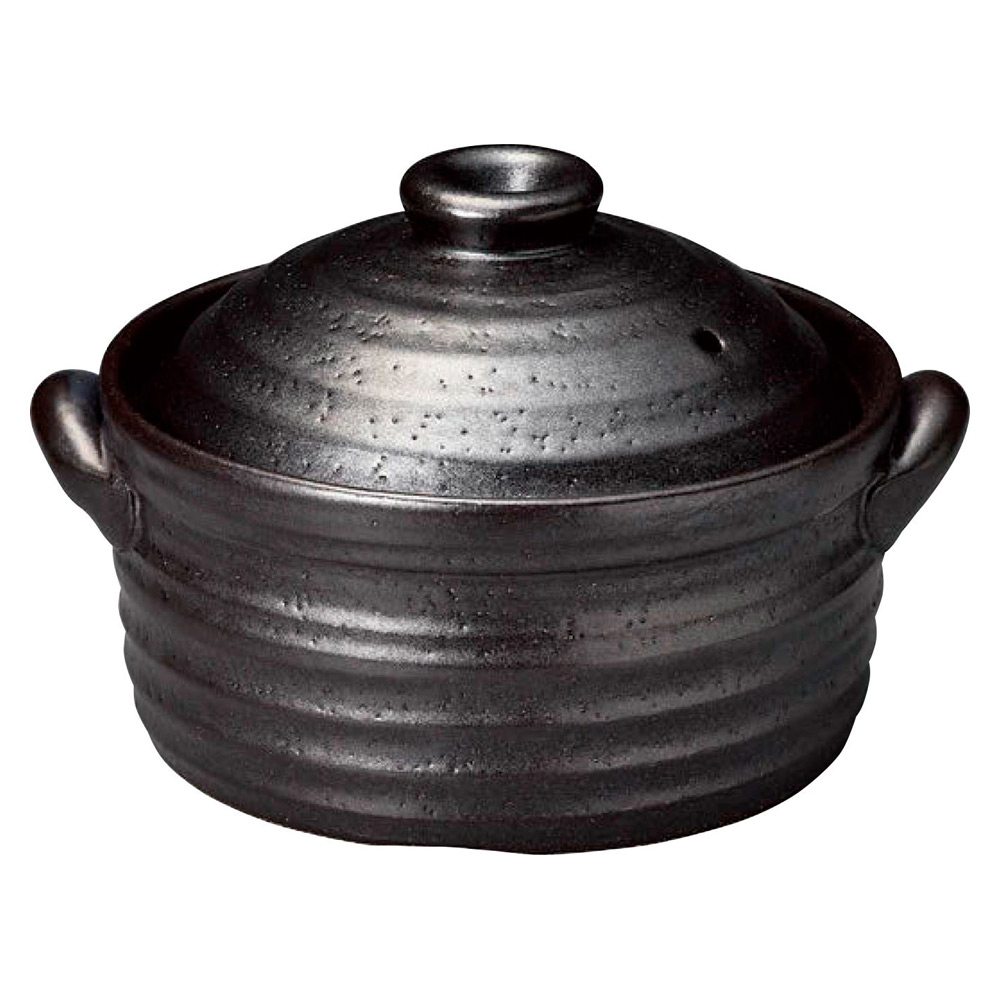 四日市萬古焼＞黒釉メタルIH ご飯釜 2→3合炊き | 商品詳細 | 高島屋